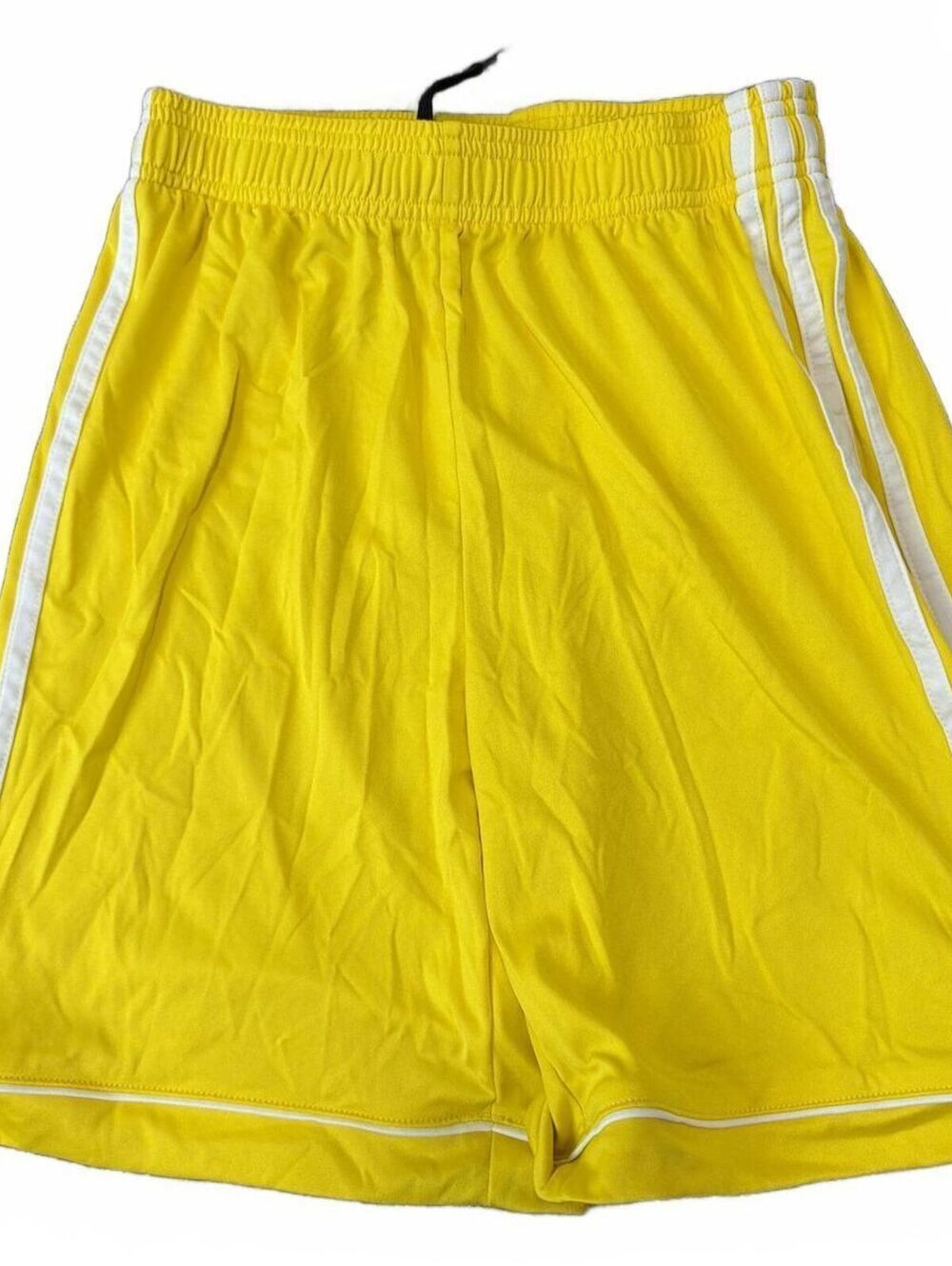 Adidas Yellow Striped Active Shorts - Boys Large